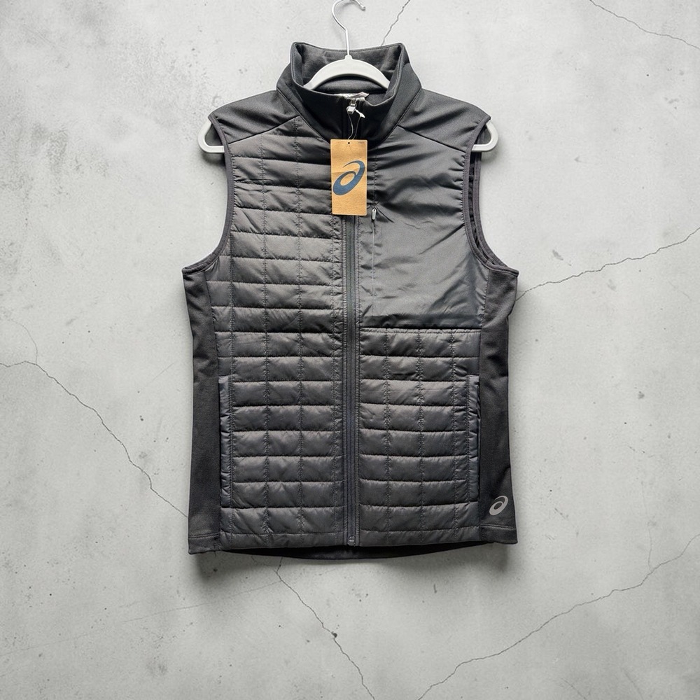 ASICS Men's Baffle Mix Padded Performance Vest - Black - Size Small